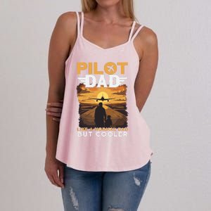 Airplane Pilot Shirts For Men Women Funny Saying Pilot Dad Women's Strappy Tank