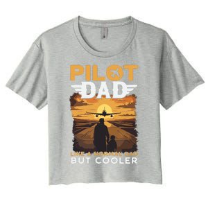 Airplane Pilot Shirts For Men Women Funny Saying Pilot Dad Women's Crop Top Tee