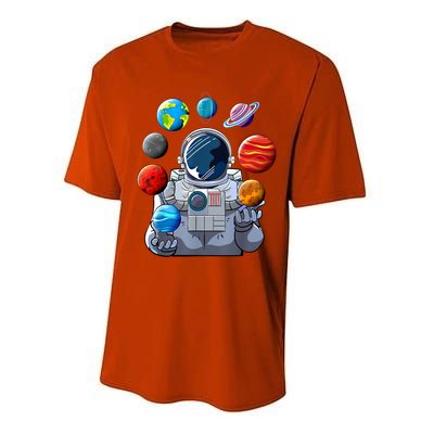 Astronaut Planets Space Moon Galaxy Stars Spaceship Cute Gift Performance Sprint T-Shirt