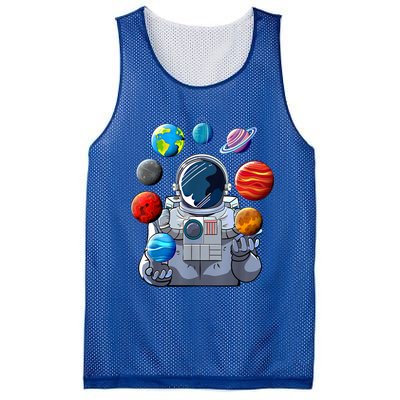 Astronaut Planets Space Moon Galaxy Stars Spaceship Cute Gift Mesh Reversible Basketball Jersey Tank