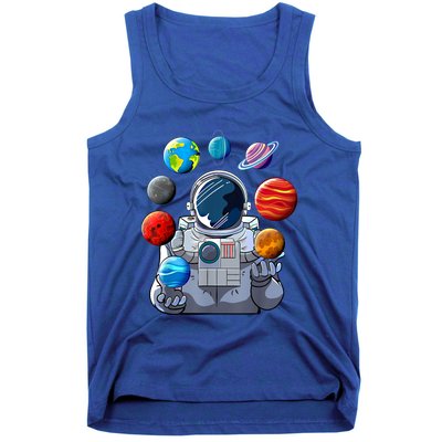 Astronaut Planets Space Moon Galaxy Stars Spaceship Cute Gift Tank Top