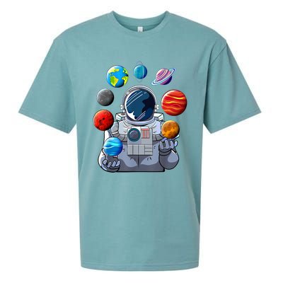 Astronaut Planets Space Moon Galaxy Stars Spaceship Cute Gift Sueded Cloud Jersey T-Shirt