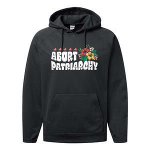 Abort Patriarchy 's Rights Pro Choice Feminist Flower Performance Fleece Hoodie