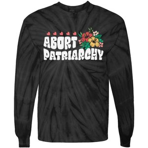 Abort Patriarchy 's Rights Pro Choice Feminist Flower Tie-Dye Long Sleeve Shirt