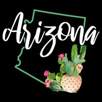 Arizona Pride State Map Cactus Vintage Arizona Cool Gift Backpack