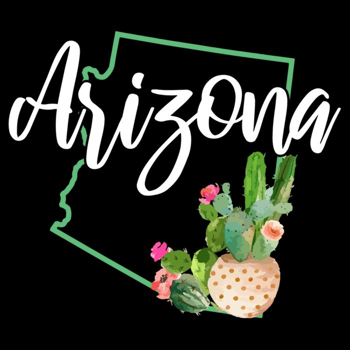 Arizona Pride State Map Cactus Vintage Arizona Cool Gift Backpack