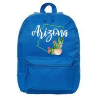 Arizona Pride State Map Cactus Vintage Arizona Cool Gift 16 in Basic Backpack