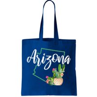 Arizona Pride State Map Cactus Vintage Arizona Cool Gift Tote Bag