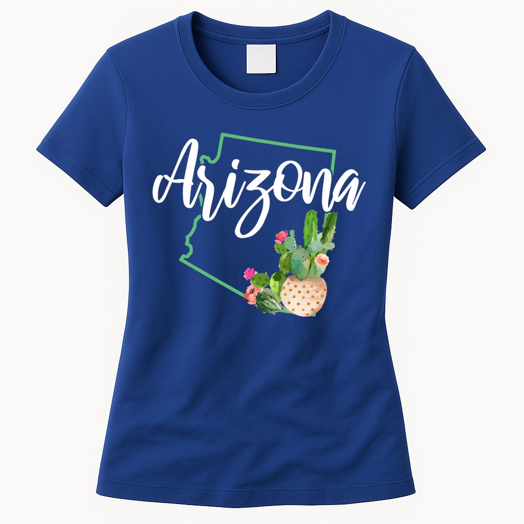 Arizona Pride State Map Cactus Vintage Arizona Cool Gift Womens T-Shirt