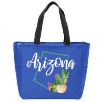 Arizona Pride State Map Cactus Vintage Arizona Cool Gift Zip Tote Bag