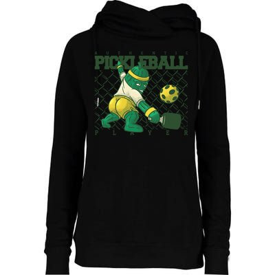 Authentic Pickleball Sport Player Womens Funnel Neck Pullover Hood