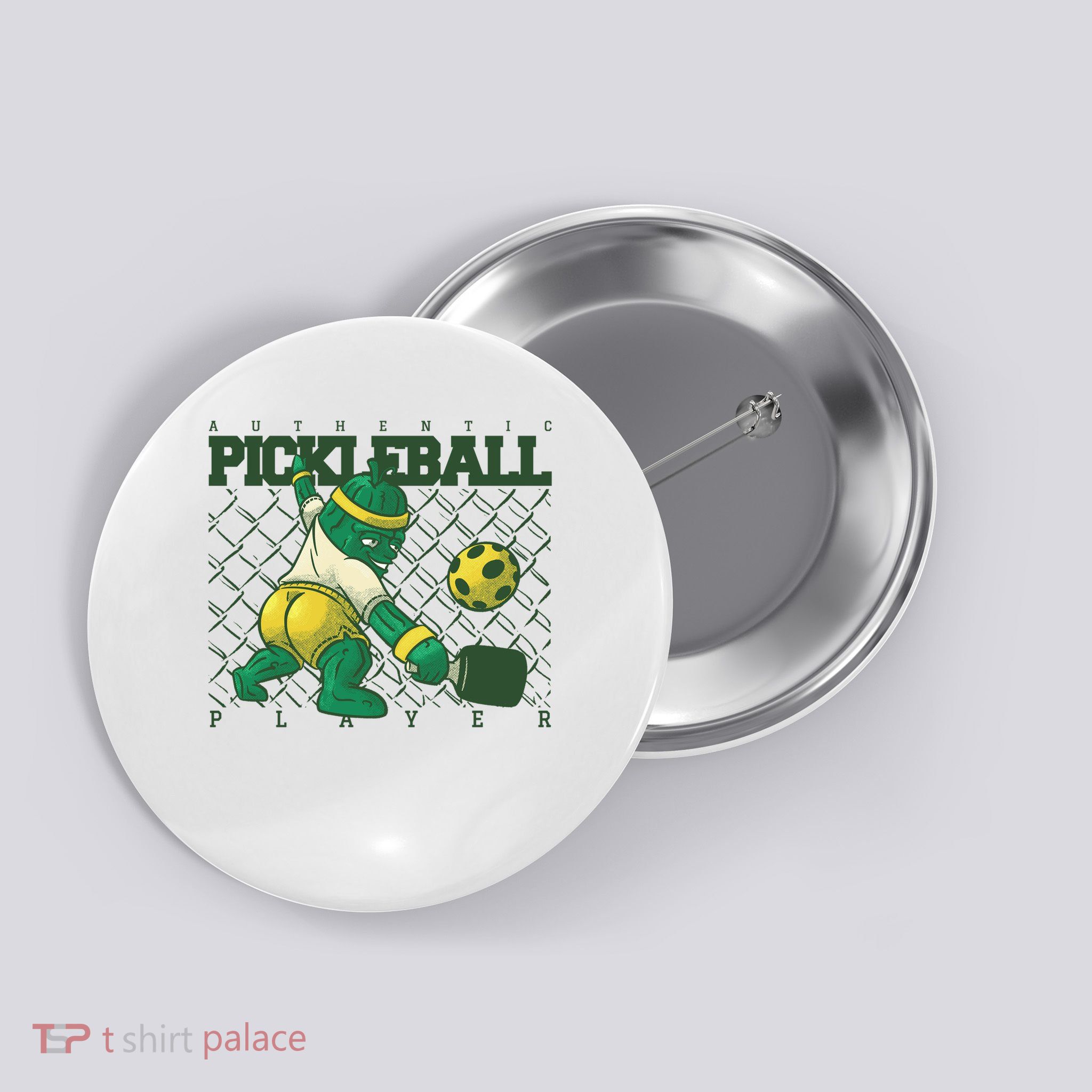 Authentic Pickleball Sport Player Button