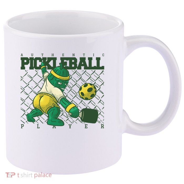 Authentic Pickleball Sport Player 11oz C Handle Ceramic Mug