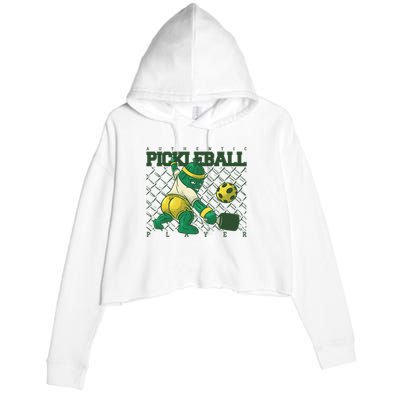 Authentic Pickleball Sport Player Crop Fleece Hoodie