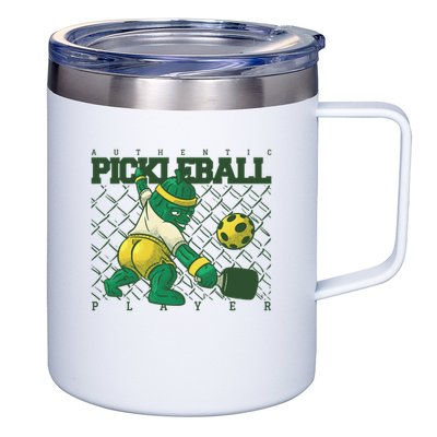 Authentic Pickleball Sport Player 12oz Stainless Steel Coffee Mug