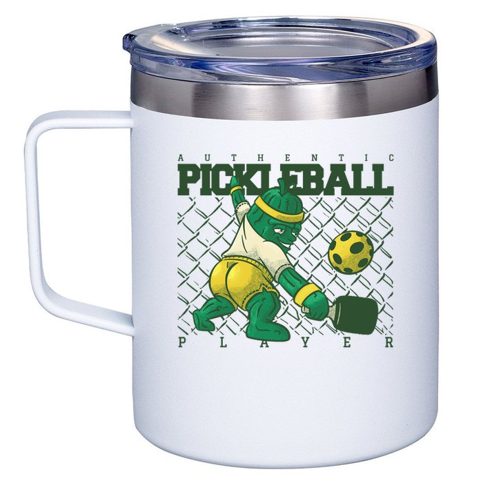 Authentic Pickleball Sport Player 12oz Stainless Steel Coffee Mug