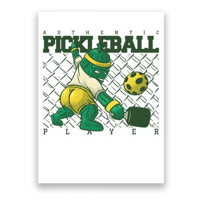 Authentic Pickleball Sport Player Poster