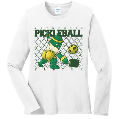Authentic Pickleball Sport Player Ladies Long Sleeve Shirt