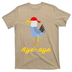 Ayeaye Pirate Seagull Bird Sailor Funny T-Shirt