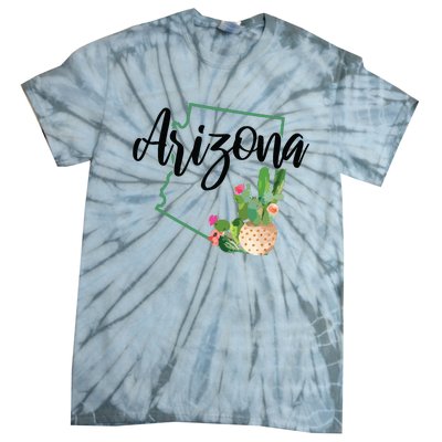 Arizona Pride State Map Cactus Vintage Arizona Tie-Dye T-Shirt