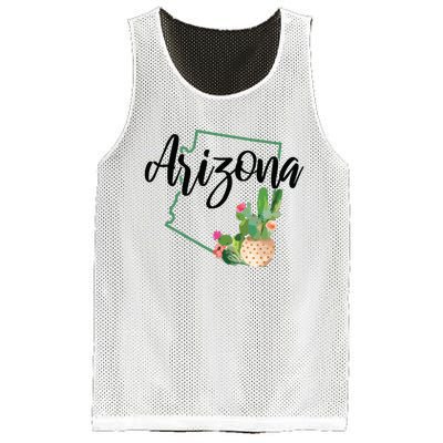 Arizona Pride State Map Cactus Vintage Arizona Mesh Reversible Basketball Jersey Tank