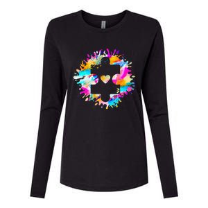 Autism Puzzle Support Autism Awareness Day Autistic ASD Womens Cotton Relaxed Long Sleeve T-Shirt