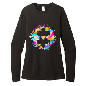 Autism Puzzle Support Autism Awareness Day Autistic ASD Womens CVC Long Sleeve Shirt