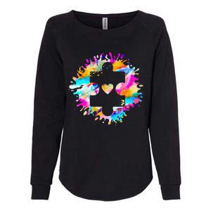 Autism Puzzle Support Autism Awareness Day Autistic ASD Womens California Wash Sweatshirt