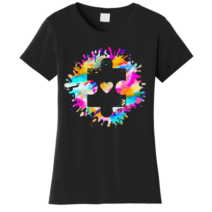 Autism Puzzle Support Autism Awareness Day Autistic ASD Women's T-Shirt