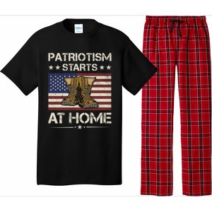 America Patriotism Starts At Home Army Veteran Gift Pajama Set