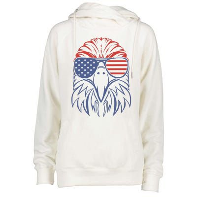 American Patriotic Symbol 4th july American Flag Womens Funnel Neck Pullover Hood