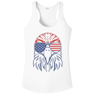 American Patriotic Symbol 4th july American Flag Ladies PosiCharge Competitor Racerback Tank