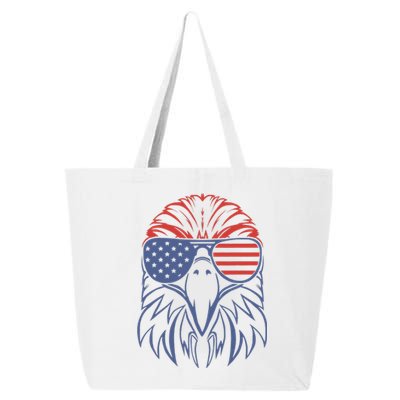 American Patriotic Symbol 4th july American Flag 25L Jumbo Tote