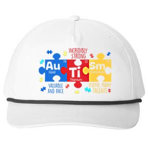 Autism Periodic Table Elets Autism Awareness Meaningful Gift Snapback Five-Panel Rope Hat