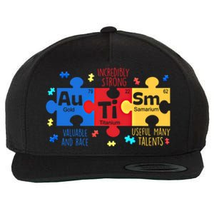 Autism Periodic Table Elets Autism Awareness Meaningful Gift Wool Snapback Cap