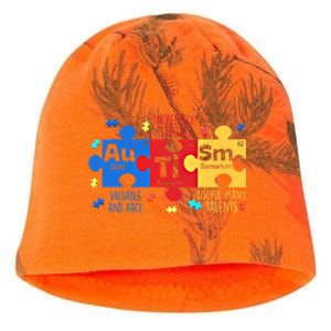 Autism Periodic Table Elets Autism Awareness Meaningful Gift Kati - Camo Knit Beanie