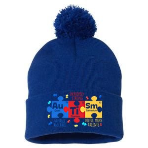 Autism Periodic Table Elets Autism Awareness Meaningful Gift Pom Pom 12in Knit Beanie