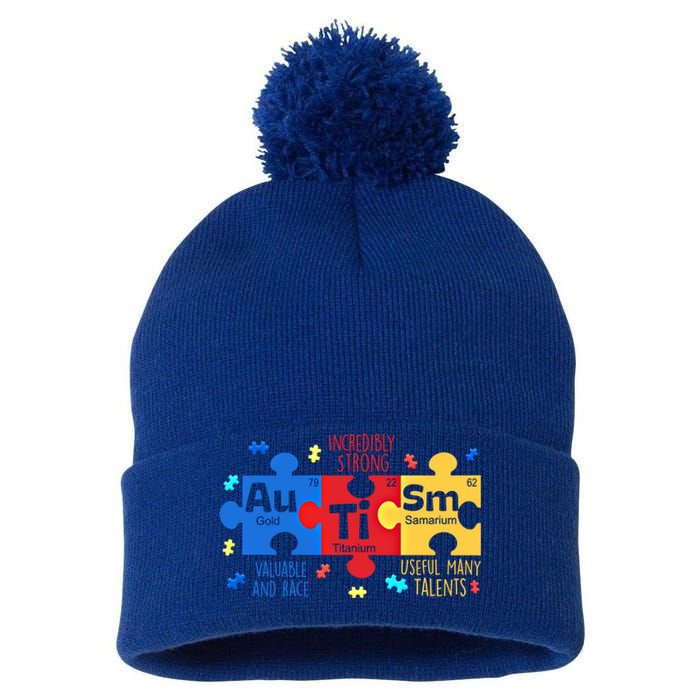 Autism Periodic Table Elets Autism Awareness Meaningful Gift Pom Pom 12in Knit Beanie