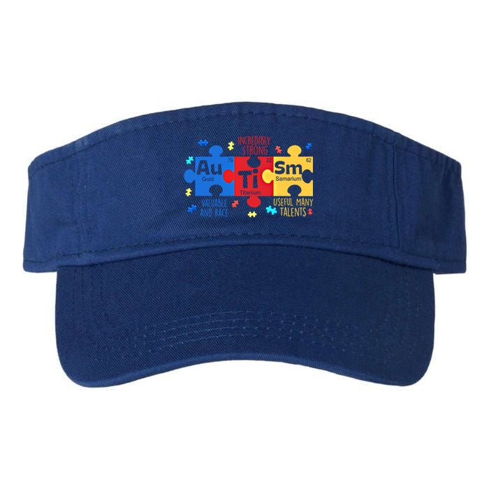 Autism Periodic Table Elets Autism Awareness Meaningful Gift Valucap Bio-Washed Visor