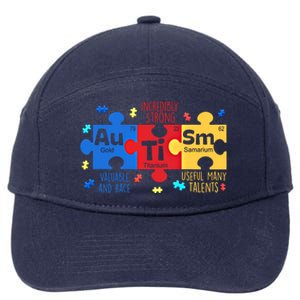 Autism Periodic Table Elets Autism Awareness Meaningful Gift 7-Panel Snapback Hat