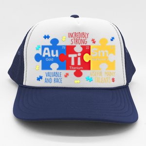 Autism Periodic Table Elets Autism Awareness Meaningful Gift Trucker Hat