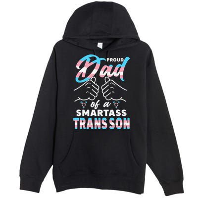 Awesome Proud Transg Dad Pride Lgbt Awareness Fathers Day Premium Pullover Hoodie