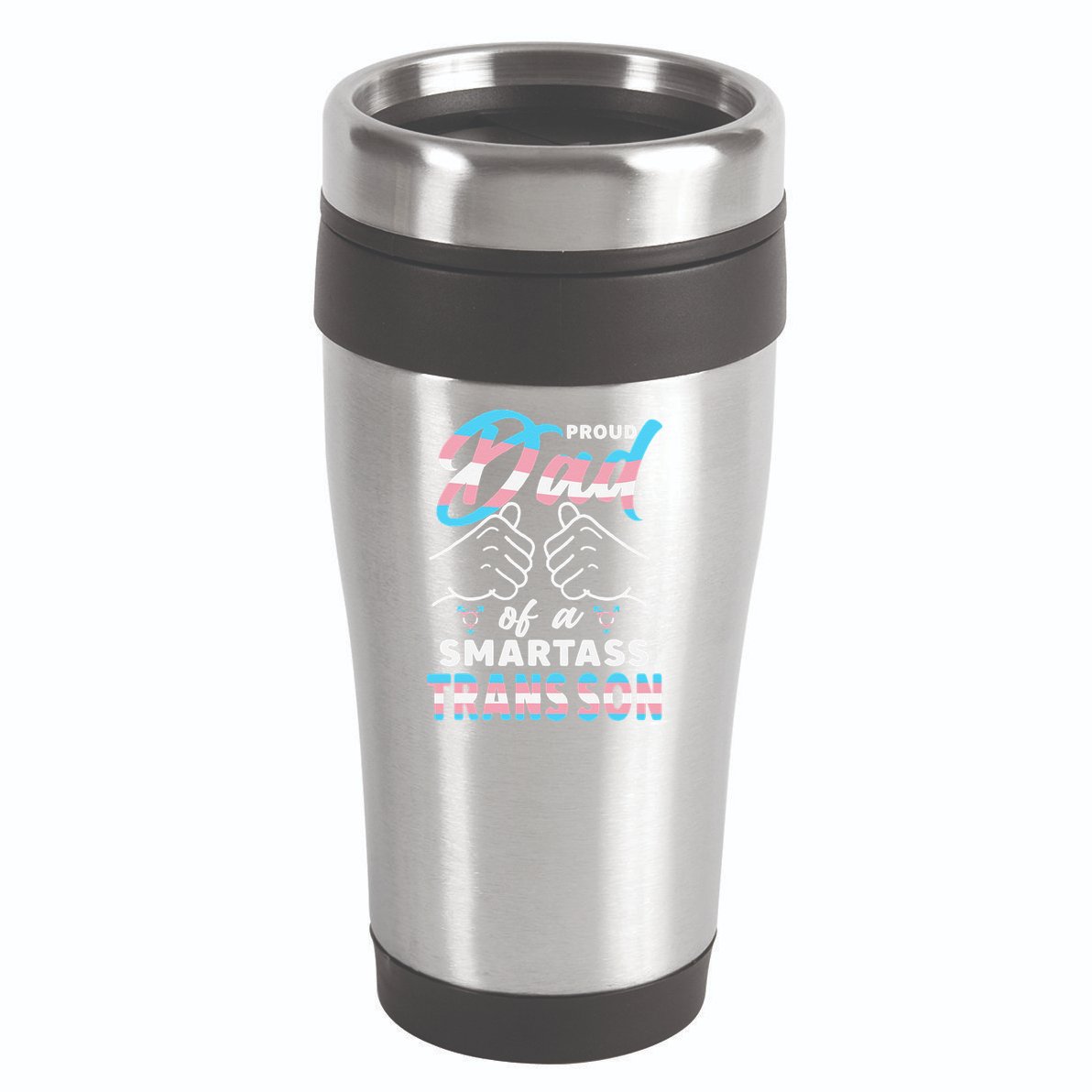 Awesome Proud Transg Dad Pride Lgbt Awareness Fathers Day 16oz Travel Tumbler