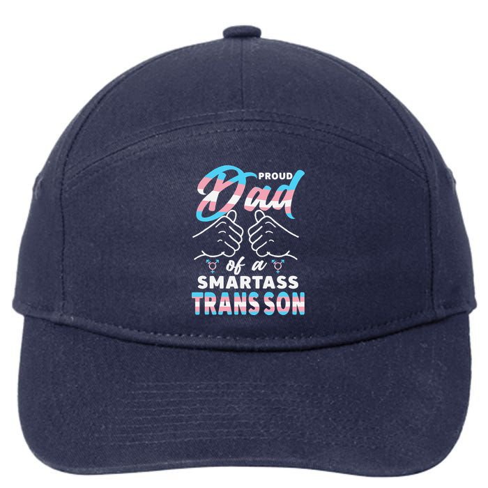 Awesome Proud Transg Dad Pride Lgbt Awareness Fathers Day 7-Panel Snapback Hat