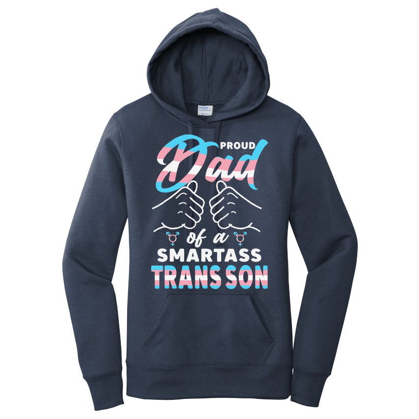 Awesome Proud Transg Dad Pride Lgbt Awareness Fathers Day Women's Pullover Hoodie