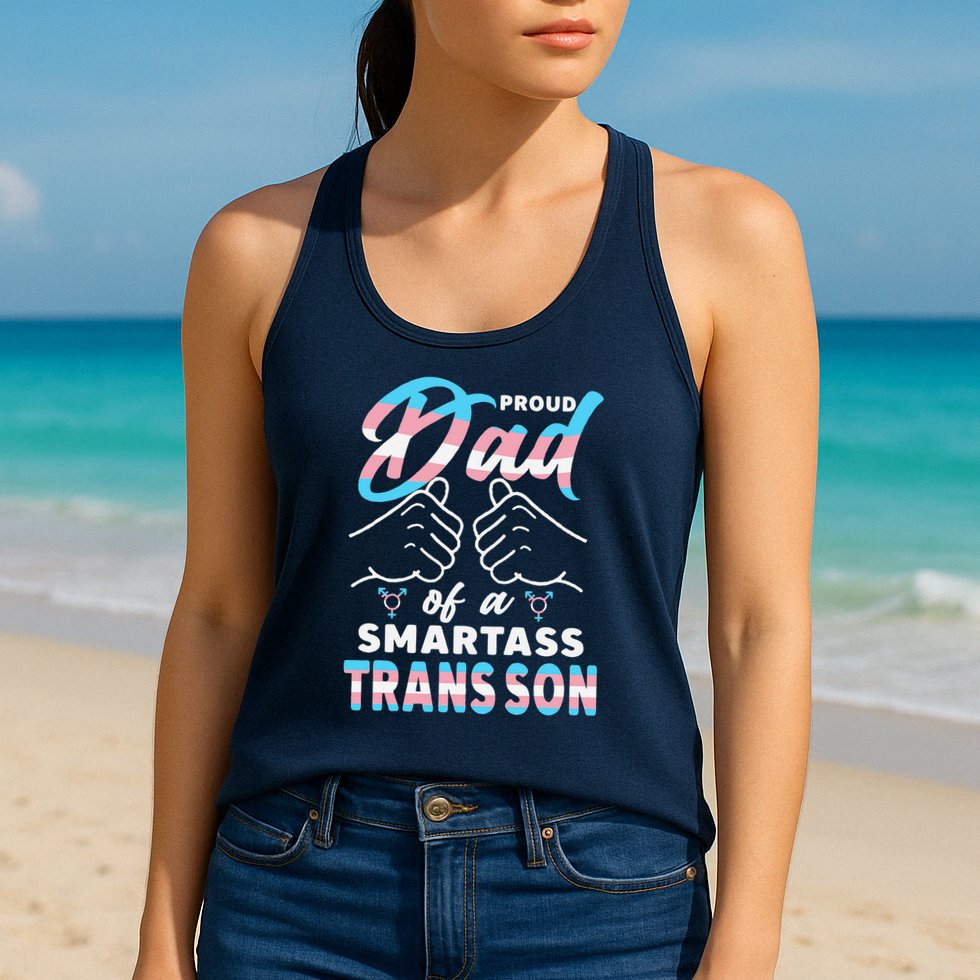 Awesome Proud Transg Dad Pride Lgbt Awareness Fathers Day Womens Tank Top