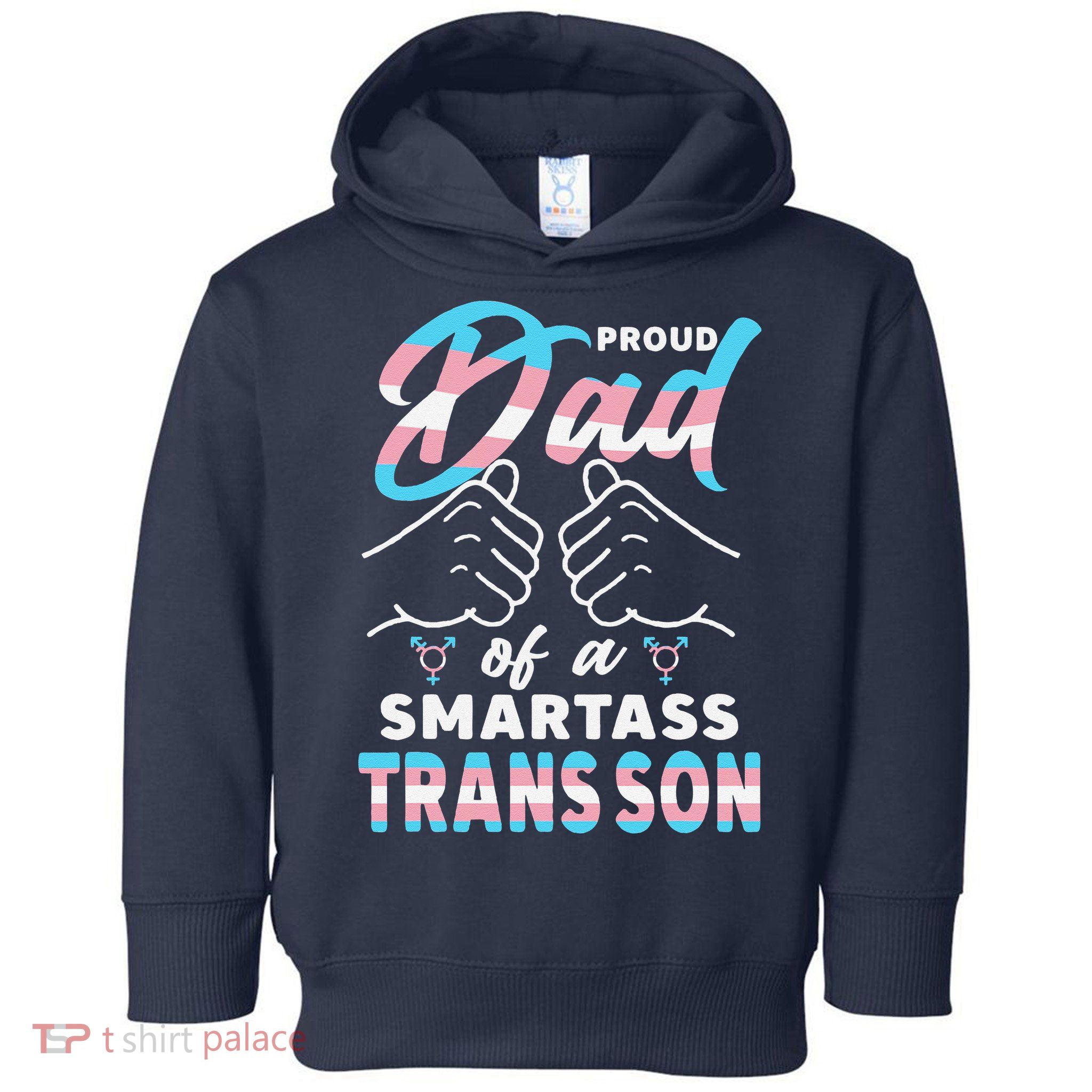 Awesome Proud Transg Dad Pride Lgbt Awareness Fathers Day Toddler Hoodie
