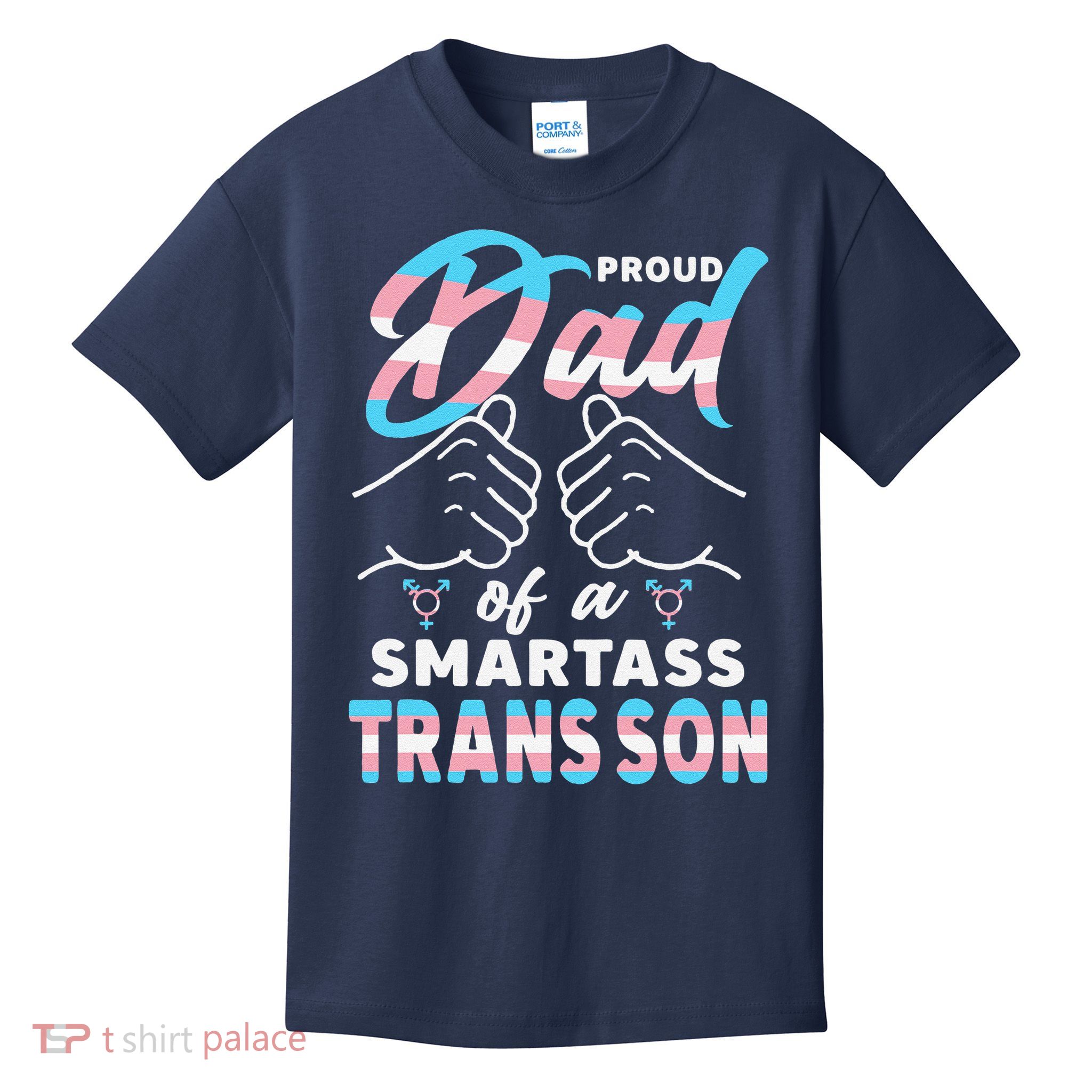 Awesome Proud Transg Dad Pride Lgbt Awareness Fathers Day Kids T-Shirt