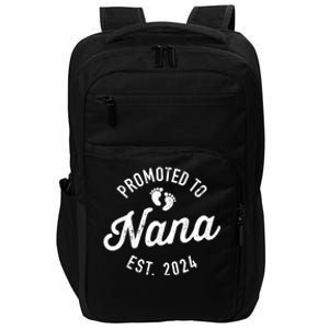 A Promoted To Nana Est. Promoted To Grandma 2024 Again Grandma Pregnancy Est 2024 Impact Tech Backpack