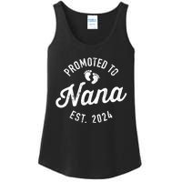 A Promoted To Nana Est. Promoted To Grandma 2024 Again Grandma Pregnancy Est 2024 Ladies Essential Tank